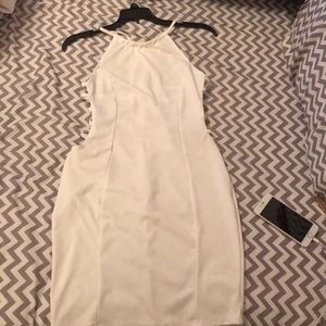 White Dress Back Cut-Out